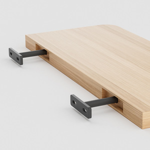 Support mural flottant en acier au carbone en forme de T pour planches de bois, quincaillerie dissimulée pour étagères - Product Image 1