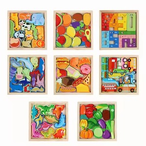 Bloques de Animales de Madera, Rompecabezas 3D, Juego de Coordinación Mano-Ojo para Niños, Juguetes Educativos Tempranos - Product Image 3