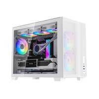 Nouvelle arrivée, boîtier d'ordinateur PC Matx Itx, châssis de bureau, boîtier de jeu pour CPU, prend en charge l'alimentation avant