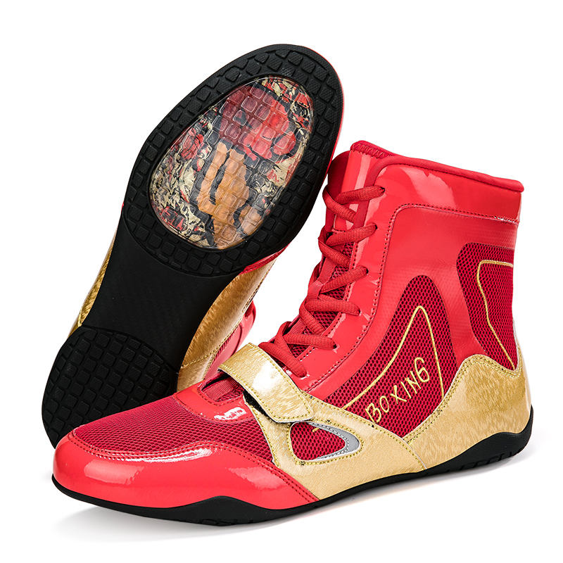 OEM Service Professional Light Weight Breathable Men and Women Wrestling  Boxing Shoes