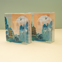 Boîtes cadeaux en plastique transparent PET avec logo personnalisé, impression offset UV, estampage à chaud, emballage pliable plat, estampage à chaud