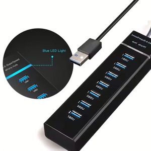 Best Quality High-speed 7 <b>USB</b> Port USB3.0 Hub With LED 7 in 1 <b>Adapter</b> Indication 3.0 HUB Splitter Expansion <b>Adapter</b> - Product Image 6