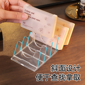 Palette de fards à paupières transparents, organisateur, support de rangement pour maquillage cosmétique, présentoir de bureau avec séparateurs en plastique transparent - Product Image 5