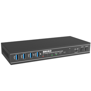 8K60hz 2x1 Dual <strong>Monitor</strong> HDMI KVM Switcher Transmit USB 3.0 signal up to 5Gbps for KVM Function - Product Image 3