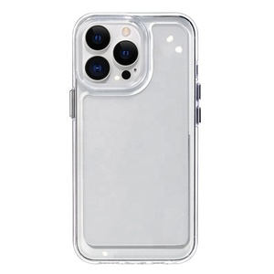 Premium elettrolitica pulsanti acrilico PC <span class=keywords><strong>e</strong></span> TPU ad alto spazio chiaro custodie per telefono cellulare per <span class=keywords><strong>iPhone</strong></span> X XS XR 11 12 13 <span class=keywords><strong>14</strong></span> 15 Pro Max - Product Image 1