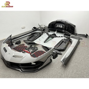Kit de Carrocería SVJ Style en Fibra de Carbono Parcial para Lamborghini Aventador LP700 LP720, Parachoques Delantero, Alerón Trasero, Faldones Laterales, Cubierta del Motor - Product Image 3