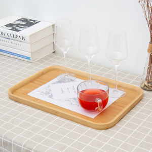 Shallow Bamboo Wood <b>Tea</b> <b>Tray</b> Rectangular Serving <b>Tray</b> Japanese Bread <b>Tray</b> Eco Friendly Food Safe WJTP01 - Product Image 2
