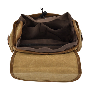 Mochila Vintage para Motocicleta, Equipamento de Pilotagem, Bolsa Traseira Impermeável de Lona Cáqui Retrô, Bolsa Lateral para Motociclista, Alforjes de Moto - Product Image 5