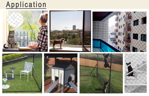 कस्टम प्रबलित काले बिल्ली नेट के साथ कस्टम प्रबलित काली बिल्ली नेट सुरक्षा बालकनी नेट - Product Image 5