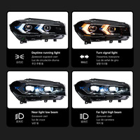 Feux de jour à LED dynamiques avec clignotants directionnels style G05 pour phares BMW X5 F15 (2014-2018) – Kit de modification avant (ancien vers nouveau)