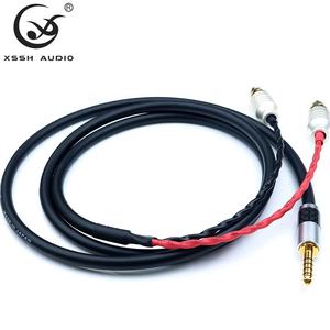 Cavo Audio YIVO HIFI OFC rame da 4.4mm maschio a 2 Jack RCA cavo Audio Aux auricolare bilanciamento <span class=keywords><strong>un</strong></span> <span class=keywords><strong>minuto</strong></span> due linee di segnale Lotus - Product Image 2