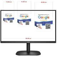 One-Tap Sans Contact NFC QR Code Sign Plate Google Review QR Code Stand Display Social Media Connected 13.56 MHz Frequency Access