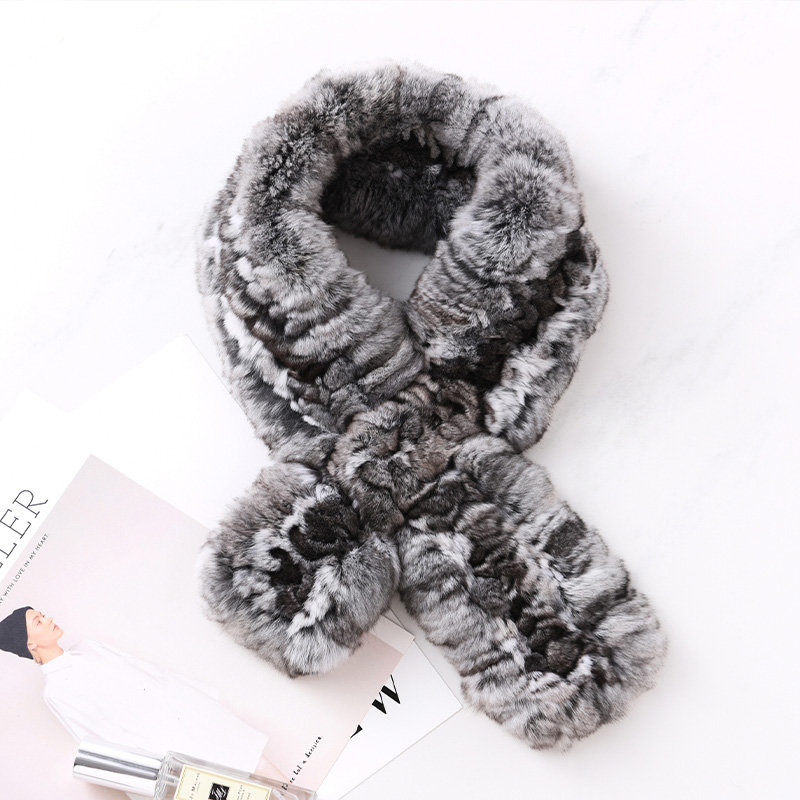 Customized Real Rabbit Fur Scarf For Women - Winter Scarves For