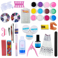 Kit de démarrage pour nail art avec gel de construction, lampe UV et vernis à ongles en gel, kit d'outils de manucure