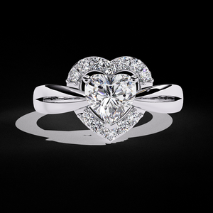 Anillo de Compromiso con Diamante Cultivado en Laboratorio de 0.80 Quilates, Oro Sólido de 18K, Detalle de Corazón, Joyería Fina Romántica, Regalo para Enamorados - Product Image 3