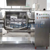 Dammatic 200l 300l 500l 600l pâte de haricots bouclés de sucre de confiture industrielle, vapeur horizontale sous vide, bouilloire, cuiseur mélangeur