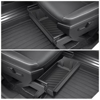 Boîte de rangement pour Tesla Cybertruck, style tiroir sous le siège, en TPE, 2 pièces, installation par enfoncement, organisateur latéral de siège, fabriqué en Chine