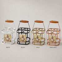 Porte-bouteilles à vin sur pied, organisateur de rangement multi-bouteilles pour comptoir et support de transport portable pour vin OEM ODM