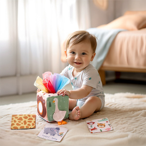 Boîte à mouchoirs jouet pour bébés de 6 à 12 mois, jouets sensoriels Montessori pour garçons et filles de 1 an, jouet sensoriel éducatif précoce unisexe pour bébé - Product Image 5