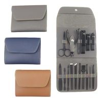 Ensemble de soins des ongles professionnel en acier de qualité supérieure 16 pièces Kit de manucure bricolage de haute qualité avec outils de beauté Clipper pour pédicure podiatrie