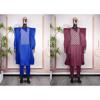 H & D Afrikanische Herren bekleidung Agbada Boubou Baumwoll kleidung Herren stickerei 3-teilige Anzug kleidung