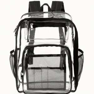 Mochila transparente de PVC personalizada con logotipo, mochila unisex impermeable de gran capacidad al por mayor - Product Image 1