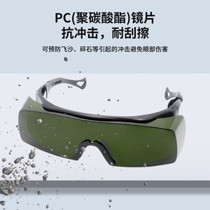 Gafas de seguridad para láser IPL, montura negra de 155 mm x 52 mm, para depilación y protección en soldadura - Product Image 3