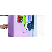 Kustomisasi Kotak Lampu Bingkai Foto LED Ukuran Besar A1 Aluminium Ultra Tipis Anti Debu Papan Menu Restoran Kaca Iklan