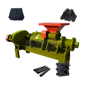 Mesin press ekstruder stik kubus batang briket arang bunion untuk produksi otomatis briket bahan bakar bbq arang hookah