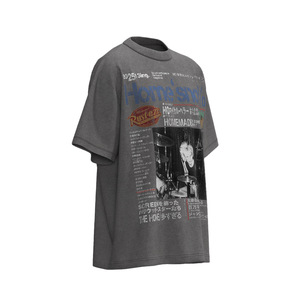 T-shirt Homme Coton Lavé Coupe Droite Manches Courtes Imprimé Rock Culturel Marque Hip-Hop Urbain Tendance Estivale - Product Image 4