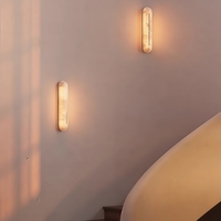 Lampes murales en marbre naturel de style moderne conçues par des designers, source de lumière LED, lumière blanche chaude à intensité variable pour salon, chambre à coucher, maison
