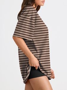 Camisetas de Algodón Casuales y Transpirables para Mujer, Más Vendidas, con Logotipo Personalizado y Serigrafía, Cuello en V, Manga Corta - Product Image 2