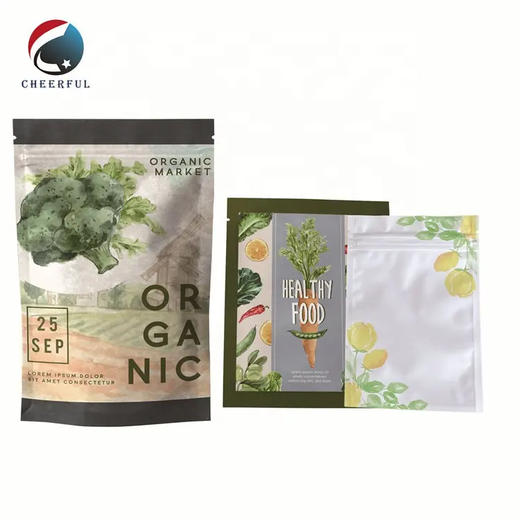 Eco Friendly Three Side Seal Agricultural Small Pouch Flower Seeds Packaging Vegetables Hybrid Tomato Seeds Packets