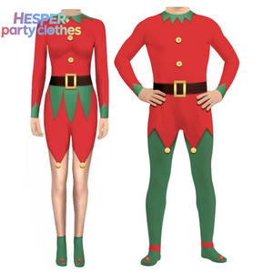 HESPER - Traje de Elfo Navideño Personalizable, Disfraz de Zentai, Body con Impresión Digital 3D, Nuevos Disfraces Navideños 2025 - Product Image 1