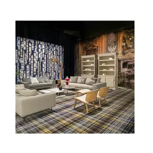 Plaid Style Area Rugs Vintage English Stripes and Checks Pattern Carpets Dining Room Living Room Rugs 1 Piece Free Classic