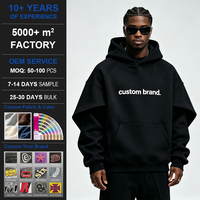 Sweat à capuche oversize pour homme, personnalisable avec logo imprimé ou brodé, en molleton épais, style streetwear, vierge, vente en gros OEM