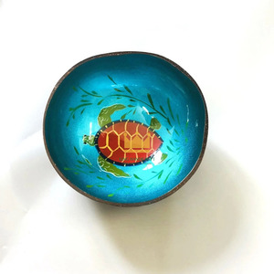Unique Artisan Lacquer Painted <b>Coconut</b> <b>Shell</b> Bowls Reusable Biodegradable Organic Wooden Bowls - Product Image 1