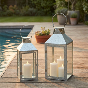Portavelas de Metal Galvanizado, Venta al por Mayor, para Decoración del Hogar y Patio - Product Image 2