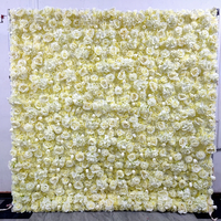 Mur de fond floral artificiel léger et simulé sur mesure pour l'extérieur, idéal pour la fête des Mères et Noël, vente en gros