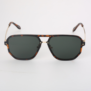 OEM New Arrival Men's Two Bridge Sunglasses Full Rim Plastic Frame Metal Temple UV400 Protection Outdoor Use,Custom logo - Product Image 2