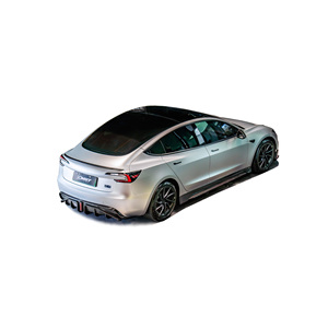 Kit carrosserie en fibre de carbone pour <span class=keywords><strong>Tesla</strong></span> Model 3 <span class=keywords><strong>Performance</strong></span> Highland, lèvre avant, diffuseur arrière, canards avant, lifting - Product Image 4