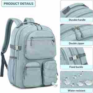 Sac à dos pour ordinateur portable personnalisé avec logo d'entreprise, sac à dos imperméable pour ordinateur, sac à dos antivol pour voyages, pour hommes et femmes - Product Image 4