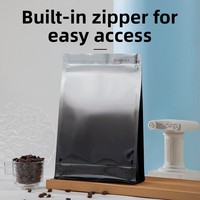 Huit sachets scellés en aluminium 3D de qualité alimentaire avec fermeture éclair auto-scellante pour café, personnalisables, modèle XS