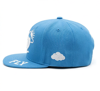 Casquette Snapback à visière plate brodée 3D Ciel Bleu Clair Nuage Soleil pour adolescents, style urbain quotidien