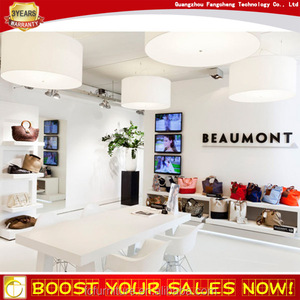 Quần áo thiết kế cửa hàng quần áo bằng gỗ hiển thị đứng kim loại tường kệ hiển thị giá Boutique cửa hàng quần áo kệ - Product Image 3