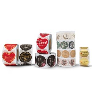 Rollos <span class=keywords><strong>de</strong></span> pegatinas autoadhesivas multicolores personalizados, pegatinas <span class=keywords><strong>de</strong></span> agradecimiento, gracias por el embalaje multiproducto - Product Image 6