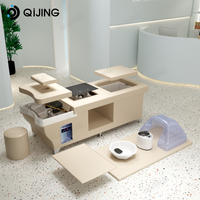 Fauteuil de Lavage de Cheveux de Salon Moderne avec Massage du Dos, Lit de Shampooing, et Thérapie Circulatoire à l'Eau pour Tête