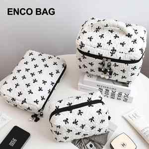 New Fashion Bowknot Polyester Zipper Clutch Makeup Bag <b>Large</b> Capacity High-end for Women Nail Art Cosmetic Storage - Product Image 2