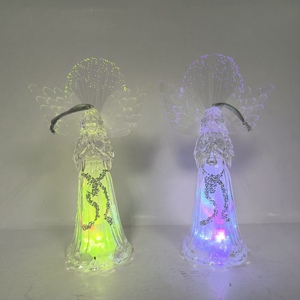 Sculpture d'ange en acrylique LED de Noël, lumière de nuit de Noël, décoration de Noël pour la maison - Product Image 6