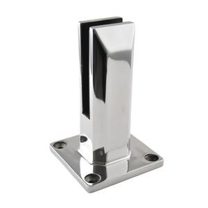 Heavy-Duty Stainless Steel Floor-to-Ceiling Glass Clamps Swimming Pool Stair Railings and Stair Posts <b>Marine</b> <b>Hardware</b> Product - Product Image 1